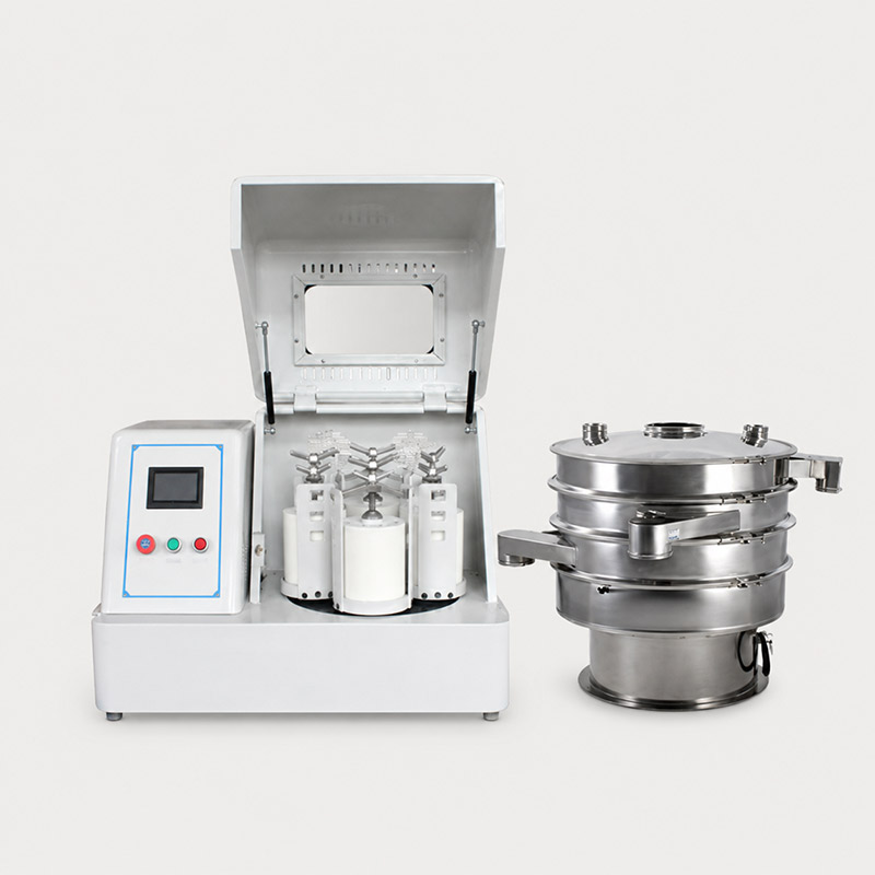 Soil grinder and sieve machine — view 2