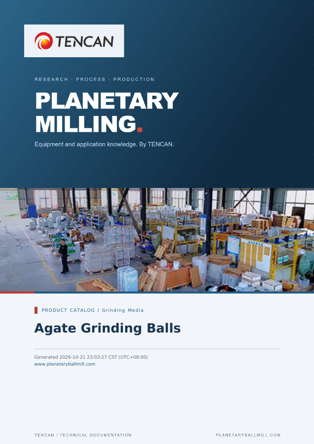 Agate Grinding Balls — PDF Catalog cover